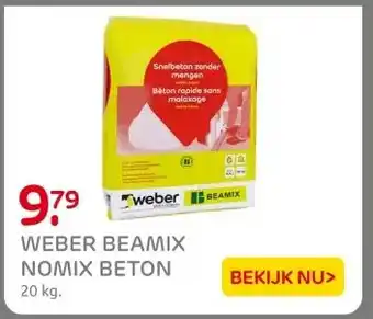 Praxis WEBER BEAMIX NOMIX BETON aanbieding