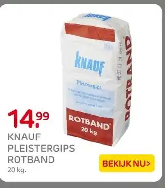 Praxis KNAUF PLEISTERGIPS ROTBAND aanbieding