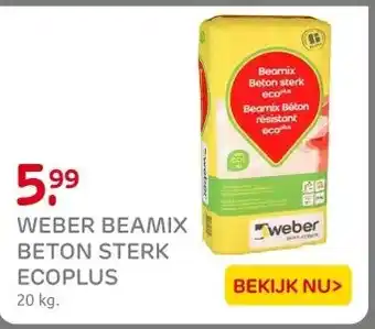 Praxis WEBER BEAMIX BETON STERK ECOPLUS aanbieding