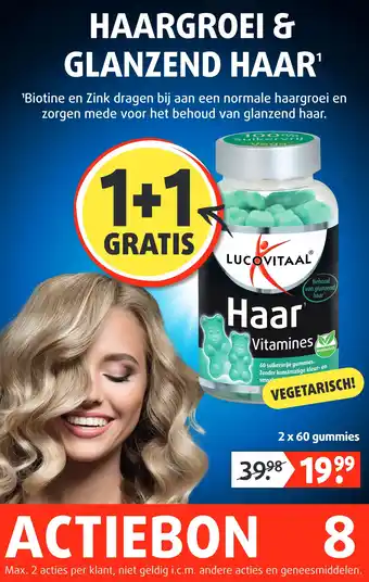 Lucovitaal HAARGROEI & GLANZEND HAAR aanbieding