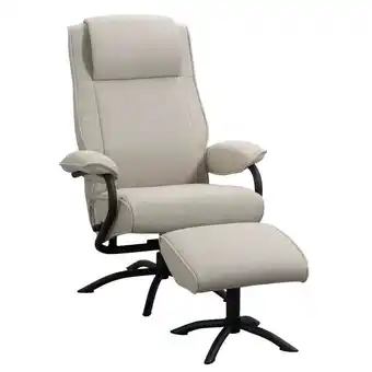Leen Bakker Relaxfauteuil Vincent incl. hocker - zand aanbieding