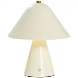 Leen Bakker Tafellamp Nami - off-white metaal - 26,5xØ19,5 cm aanbieding