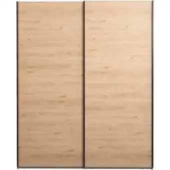 Leen Bakker Schuifdeurkast Bergamo - eikenkleur - 221x178,5x66,6 cm aanbieding