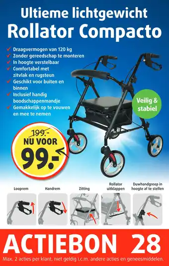 Lucovitaal Rollator Compacto aanbieding