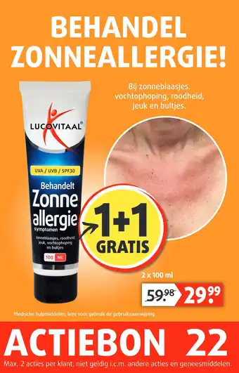 Lucovitaal BEHANDEL ZONNEALLERGIE! aanbieding