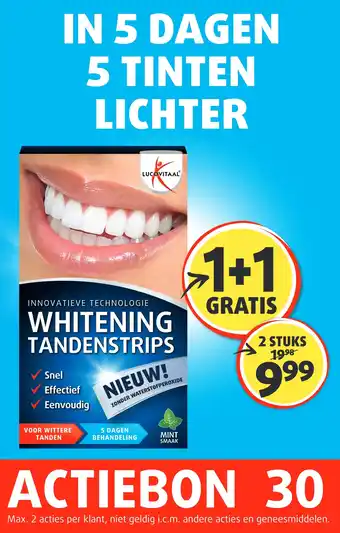 Lucovitaal WHITENING TANDENSTRIPS aanbieding