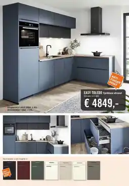 Keukendepot EASY TOLEDO Fjordblauw ultramat aanbieding