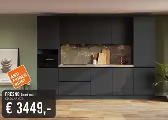 Keukendepot FRESNO Zwart mat aanbieding