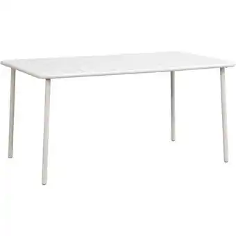 Leen Bakker Tuintafel Vence - metaal zand - 75x150x90 cm aanbieding