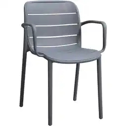 Leen Bakker Stapelstoel Nice - kunststof/antraciet aanbieding