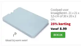 Intratuin Coolpad voor knaagdieren. 21 x 21 x 3,5 cm of 30 x 20 x 2 cm. aanbieding