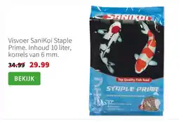 Intratuin Visvoer SaniKoi Staple Prime. Inhoud 10 liter, korrels van 6 mm. aanbieding