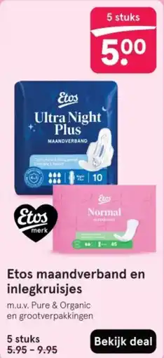 Etos Etos maandverband en inlegkruisjes aanbieding
