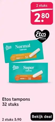 Etos Etos tampons 32 stuks aanbieding