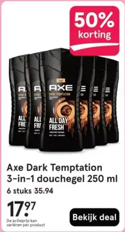 Etos Axe Dark Temptation 3 in 1 douchegel aanbieding