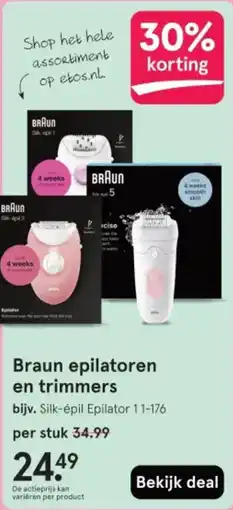 Etos Braun epilatoren en trimmers aanbieding