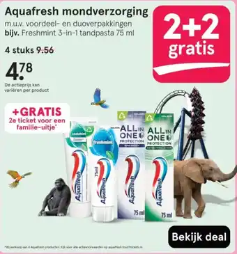 Etos Aquafresh mondverzorging aanbieding