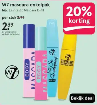 Etos W7 mascara enkelpak aanbieding