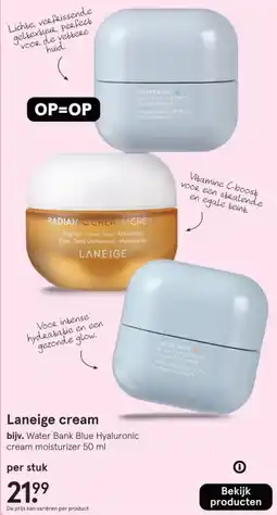 Etos Laneige cream aanbieding