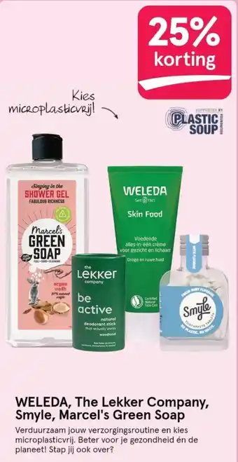 Etos Weleda, the lekker company, smyle, marcel's green soap aanbieding