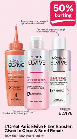 Etos L'Oréal Paris Elvive Fiber Booster, Glycolic Gloss & Bond Repair aanbieding