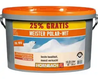 Hornbach HORNBACH Muurverf Meister Polar RAL 9010 wit 10 l + 25% aanbieding