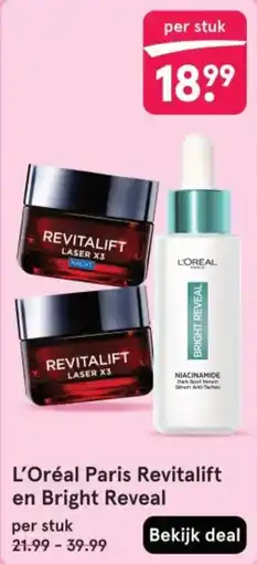 Etos L'Oréal Paris Revitalift en Bright Reveal aanbieding
