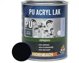 Hornbach HORNBACH PU Acryl lak zijdeglans zwart 750 ml aanbieding