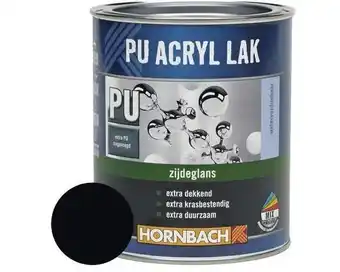 Hornbach HORNBACH PU Acryl lak zijdeglans zwart 750 ml aanbieding