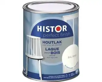 Hornbach HISTOR Perfect Finish Houtlak zijdeglans RAL 9010 750 ml aanbieding