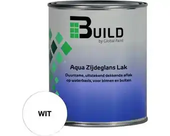 Hornbach BUILD Aqua lak zijdeglans wit 750 ml aanbieding