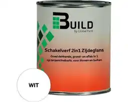 Hornbach BUILD Schakelverf 2in1 grondlak en aflak wit 750 ml aanbieding