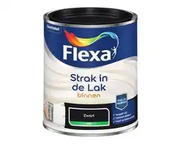 Hornbach FLEXA Strak in de lak binnenlak mat zwart 750 ml aanbieding