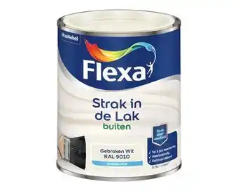Hornbach FLEXA Strak in de lak buitenlak zijdeglans RAL 9010 750 ml aanbieding