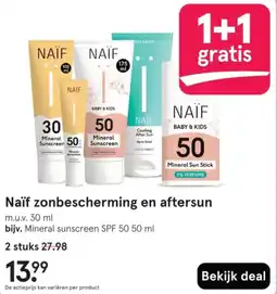 Etos Naïf zonbescherming en aftersun aanbieding