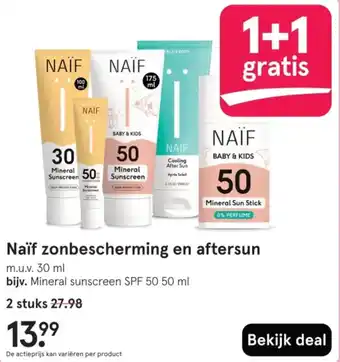 Etos Naïf zonbescherming en aftersun aanbieding