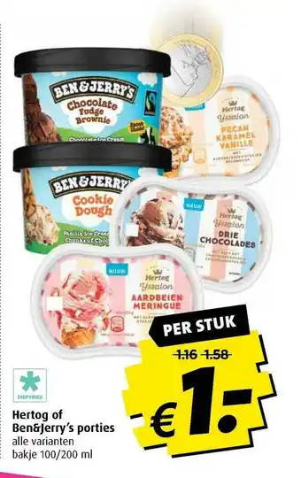 Boni Hertog Of Ben&Jerry's Porties aanbieding