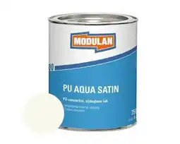 Hornbach MODULAN 6200 PU Aqua Satin zijdeglans lak verkeerswit RAL 9016 750 ml aanbieding