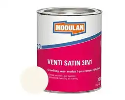 Hornbach MODULAN 6120 Venti Satin 3-in-1 zijdeglans lak zuiver wit RAL 9010 750 ml aanbieding