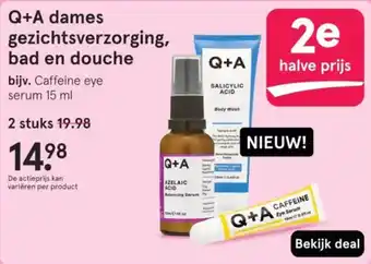 Etos Q+A dames gezichtsverzorging, bad en douche aanbieding