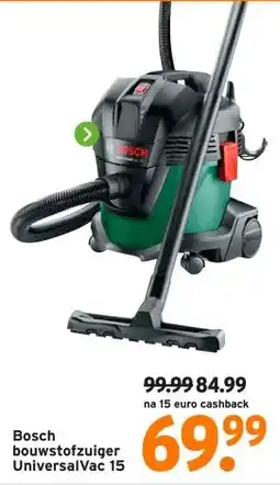 GAMMA Bosch bouwstofzuiger UniversalVac 15 aanbieding