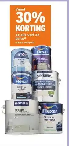 GAMMA 30% KORTING op alle verf en beits2 aanbieding