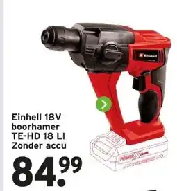 GAMMA Einhell 18V boorhamer TE-HD 18 LI Zonder accu aanbieding