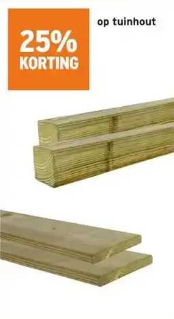 GAMMA 25% KORTING op tuinhout aanbieding