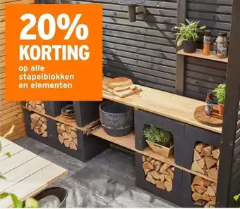 GAMMA 20% KORTING op alle stapelblokken en elementen aanbieding