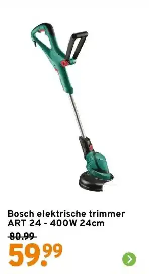 GAMMA Bosch elektrische trimmer ART 24 - 400W 24cm aanbieding