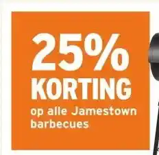 GAMMA 25% KORTING op alle Jamestown barbecues aanbieding
