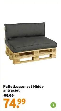 GAMMA Palletkussenset Hidde antraciet aanbieding