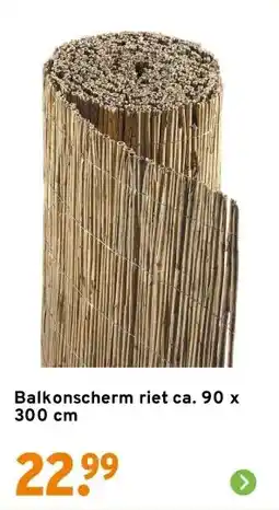 GAMMA Balkonscherm riet ca. 90 x 300 cm aanbieding