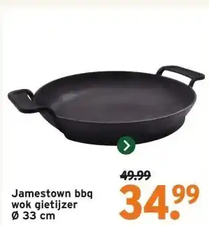 GAMMA Jamestown bbq wok gietijzer Ø 33 cm aanbieding